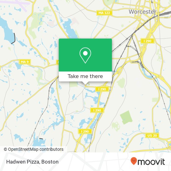 Hadwen Pizza map