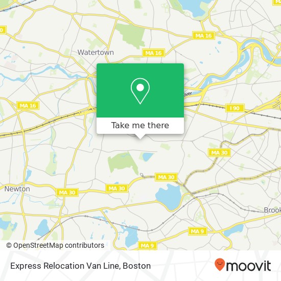 Mapa de Express Relocation Van Line