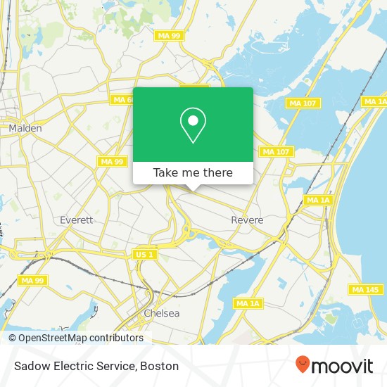 Sadow Electric Service map