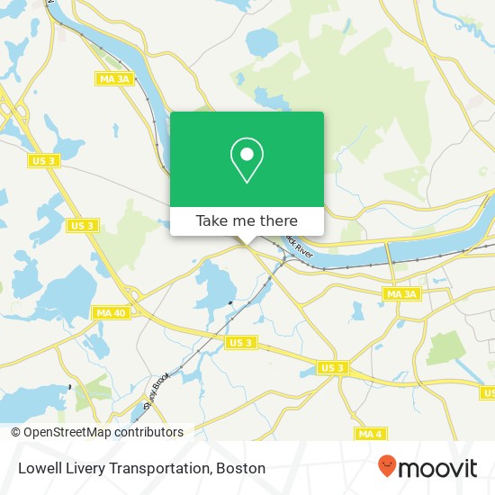 Lowell Livery Transportation map