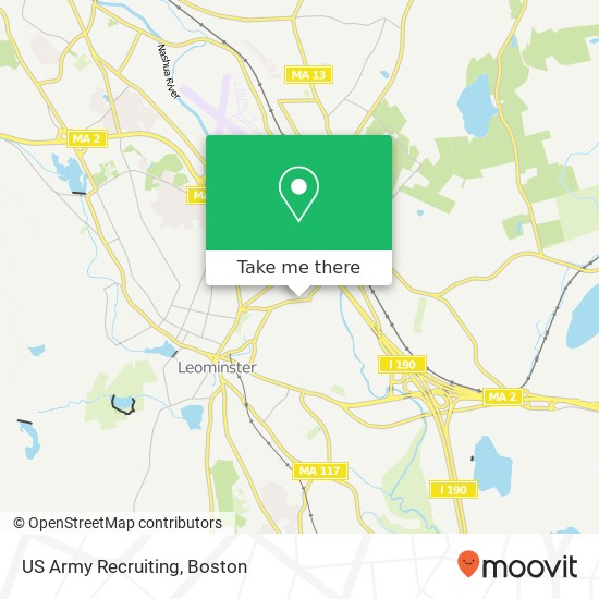 Mapa de US Army Recruiting