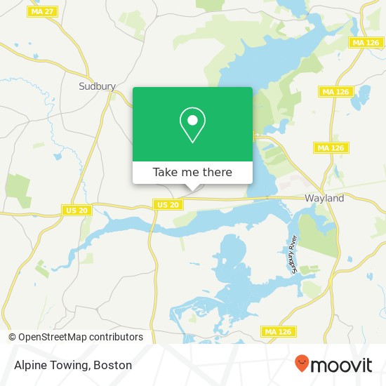 Alpine Towing map