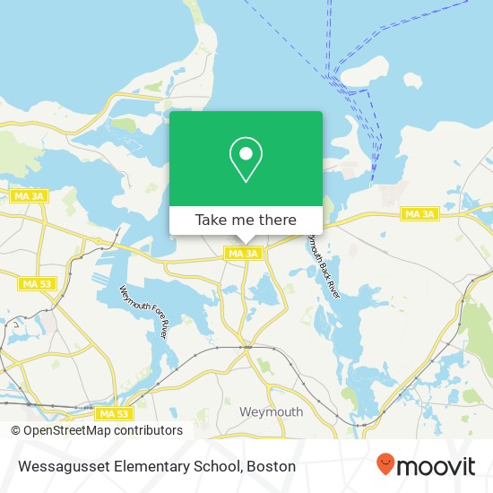 Wessagusset Elementary School map