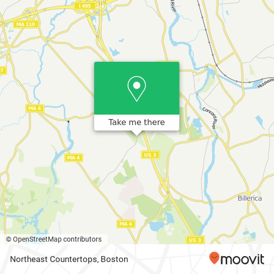 Northeast Countertops map