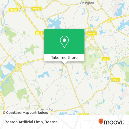 Boston Artificial Limb map