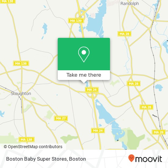 Boston Baby Super Stores map