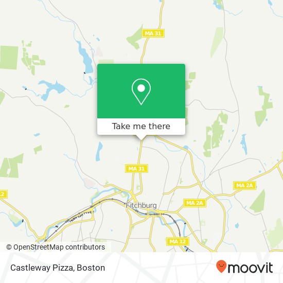 Castleway Pizza map