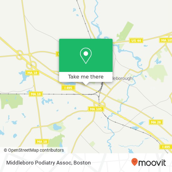 Middleboro Podiatry Assoc map