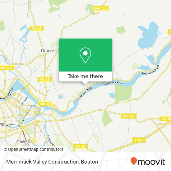 Mapa de Merrimack Valley Construction