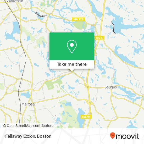 Fellsway Exxon map