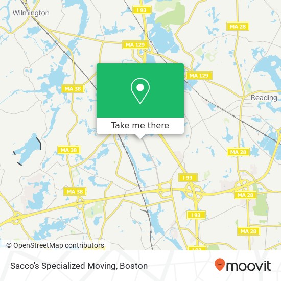 Sacco's Specialized Moving map