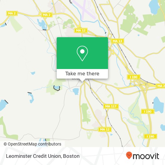 Mapa de Leominster Credit Union