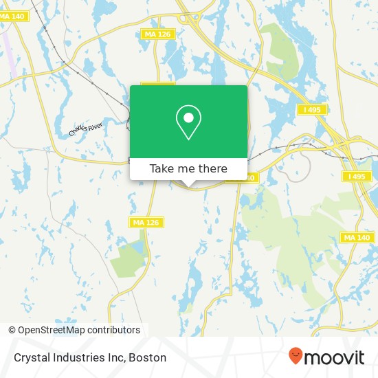 Crystal Industries Inc map