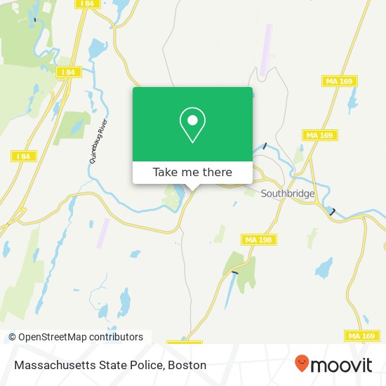 Massachusetts State Police map