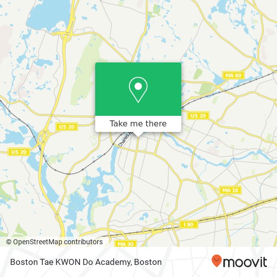 Boston Tae KWON Do Academy map