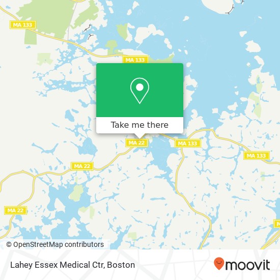 Mapa de Lahey Essex Medical Ctr