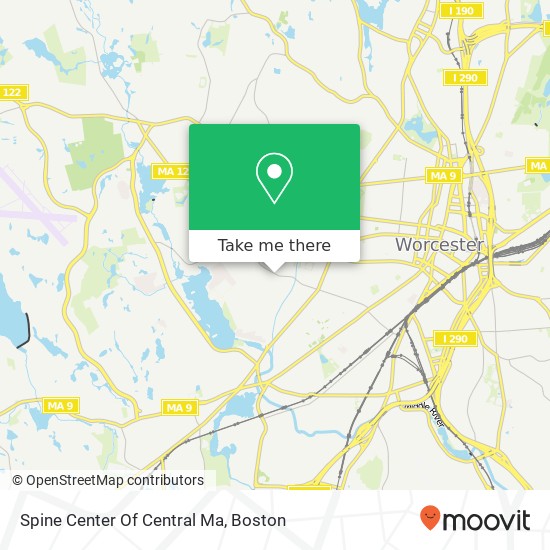 Mapa de Spine Center Of Central Ma