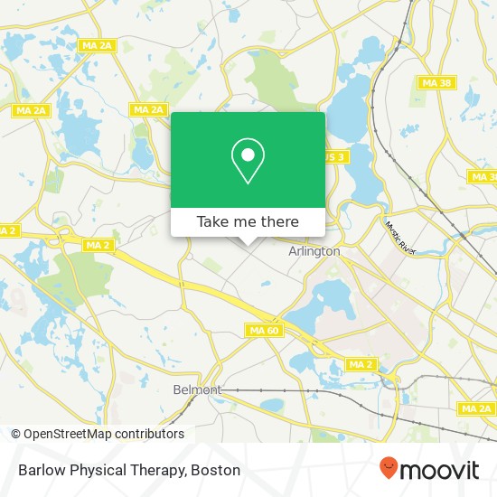 Barlow Physical Therapy map