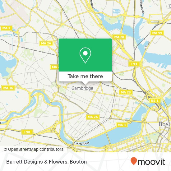 Barrett Designs & Flowers map