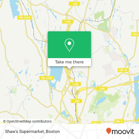 Shaw's Supermarket map