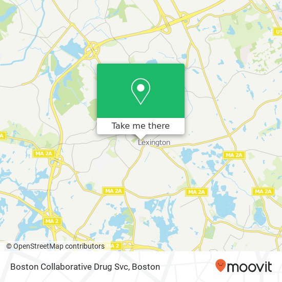 Mapa de Boston Collaborative Drug Svc