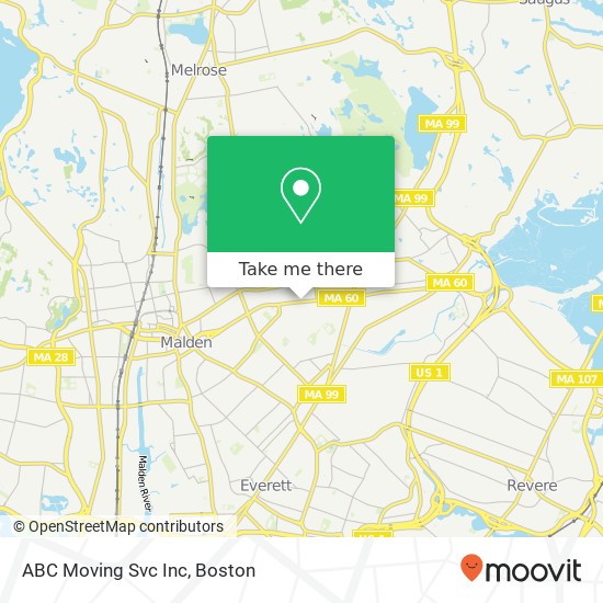 ABC Moving Svc Inc map