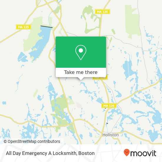 Mapa de All Day Emergency A Locksmith