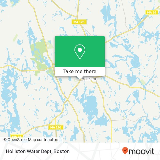 Mapa de Holliston Water Dept
