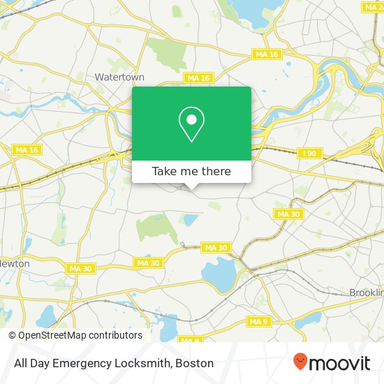 Mapa de All Day Emergency Locksmith