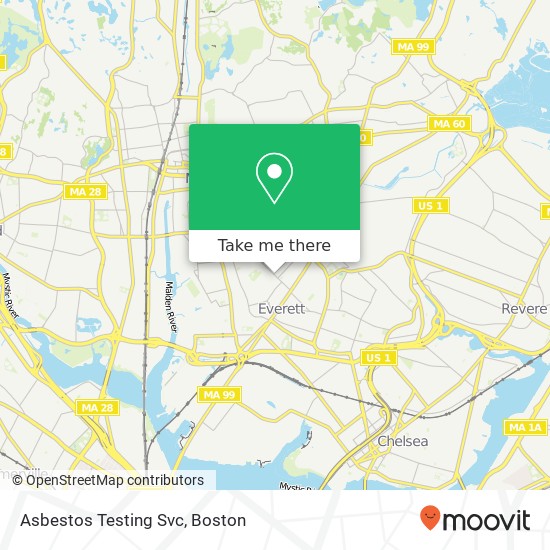 Mapa de Asbestos Testing Svc