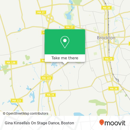 Gina Kinsella's On Stage Dance map