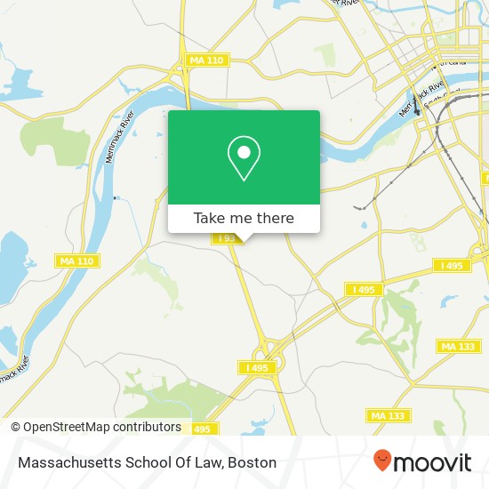 Mapa de Massachusetts School Of Law