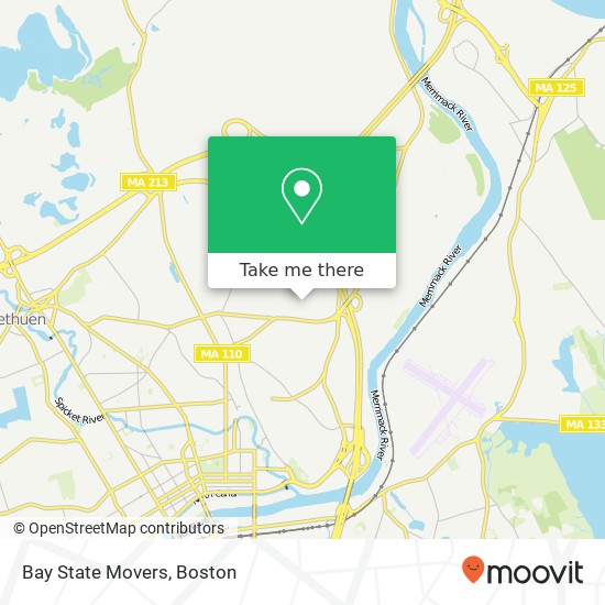 Bay State Movers map