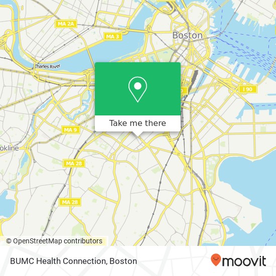 Mapa de BUMC Health Connection