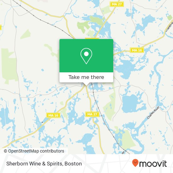 Mapa de Sherborn Wine & Spirits