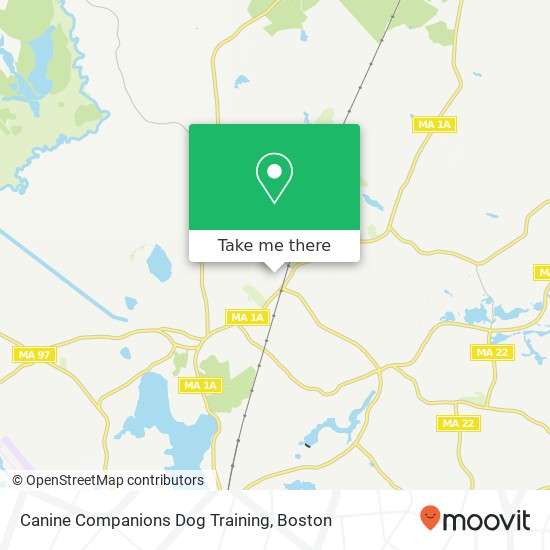 Mapa de Canine Companions Dog Training