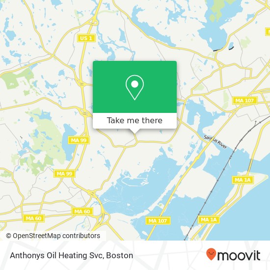 Mapa de Anthonys Oil Heating Svc