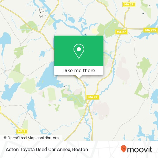 Acton Toyota Used Car Annex map