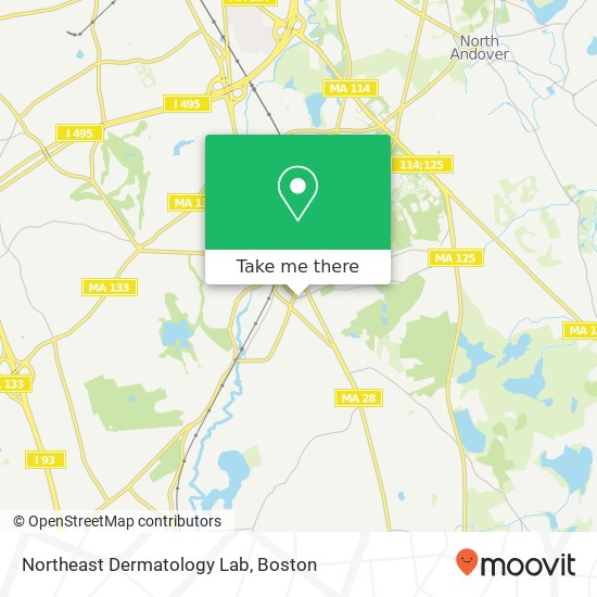 Northeast Dermatology Lab map