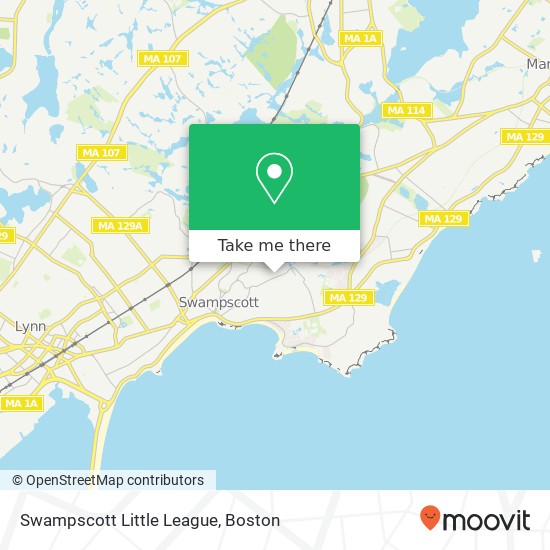 Swampscott Little League map