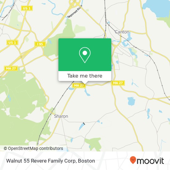 Mapa de Walnut 55 Revere Family Corp