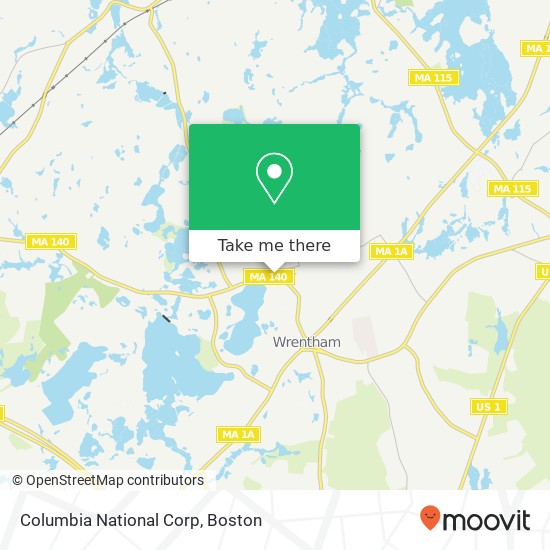 Columbia National Corp map