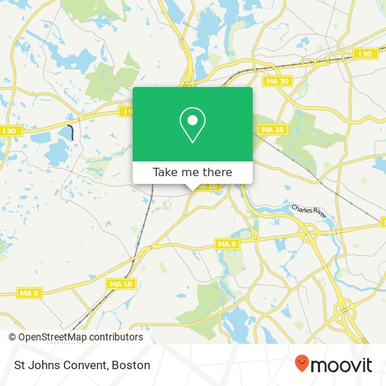 St Johns Convent map