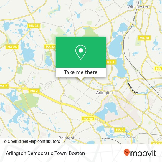 Mapa de Arlington Democratic Town