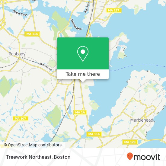Mapa de Treework Northeast