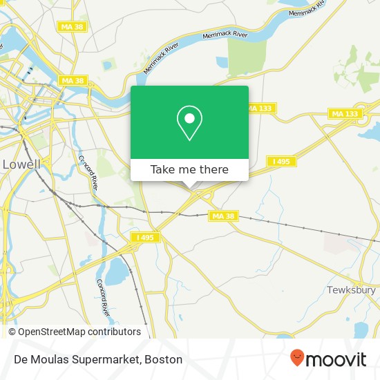 De Moulas Supermarket map