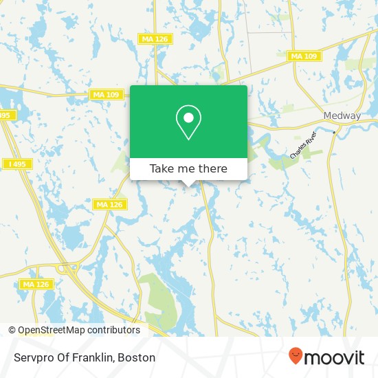 Servpro Of Franklin map