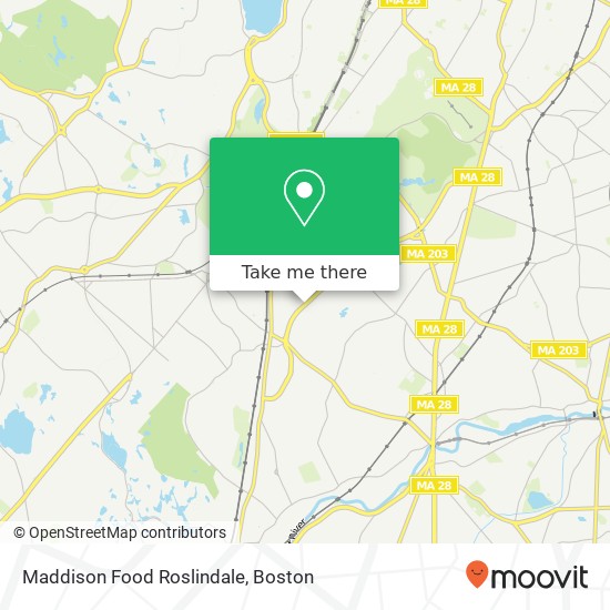 Mapa de Maddison Food Roslindale