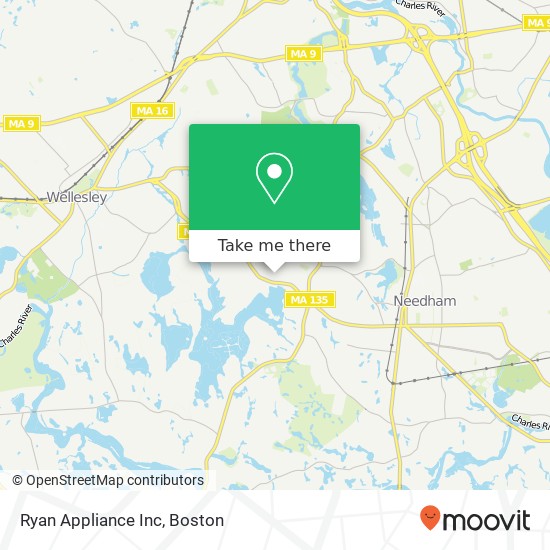 Ryan Appliance Inc map