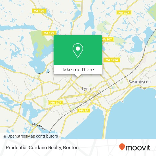 Prudential Cordano Realty map